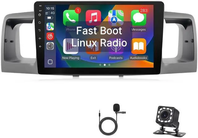 Main image of Linux Car Radio for Toyota Corolla 2003 2004 2005 2006 2007 2008 | Fast Boot Stereo with Wireless Carplay Android Auto, 9'' Touchscreen with Bluetooth SWC Mic Backup Camera Pantalla