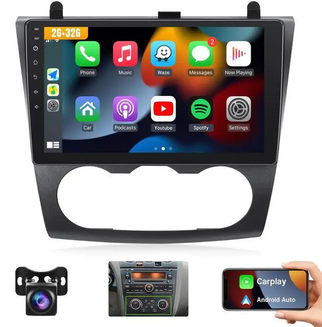 Main image of Car Radio for Nissan Altima 2008 2009 2010 2011 2012 (Manual AC), 9 Inch Screen for Altima Radio with GPS Navi Backup Camera (for Altima 2008-2012,Manual AC, 2+32G)