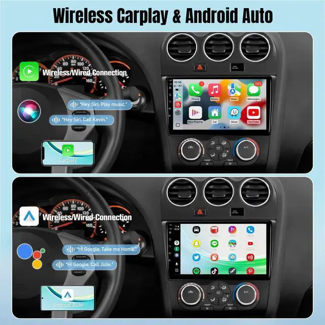 Alt view image 3 of 7 - Car Radio for Nissan Altima 2008 2009 2010 2011 2012 (Manual AC), 9 Inch Screen for Altima Radio with GPS Navi Backup Camera (for Altima 2008-2012,Manual AC, 2+32G)