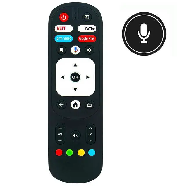 Alt view image 2 of 7 - RM-C3287 Replacement Voice Remote Compatible with JVC Smart Android TV | RM-C3287 Replacement Remote Commander