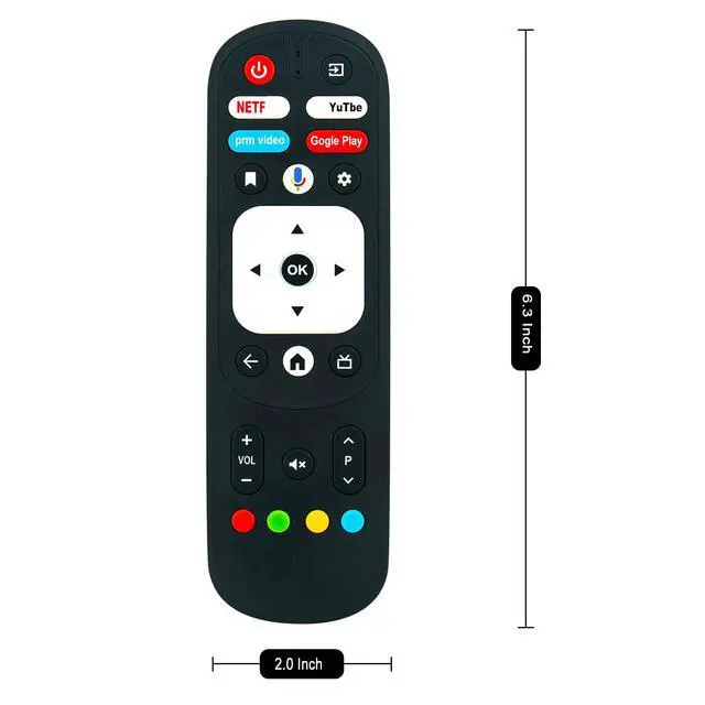 Alt view image 6 of 7 - RM-C3287 Replacement Voice Remote Compatible with JVC Smart Android TV | RM-C3287 Replacement Remote Commander