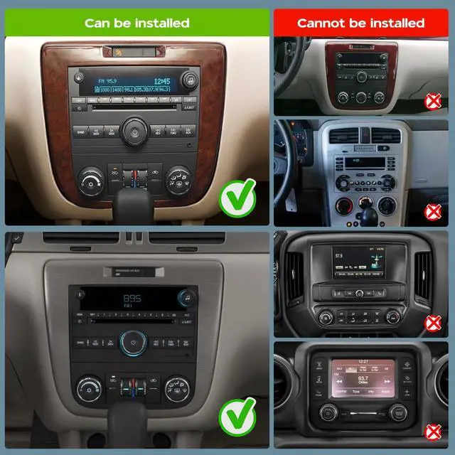 Alt view image 2 of 7 - Double Din Car Stereo Upgrade Radio for Chevrolet Impala 2006-2012 | Android 14 10.1" Touchscreen with Wireless Carplay Android Auto GPS WiFi Bluetooth RDS DSP SWC Mirrorlink Mic Backup Camera