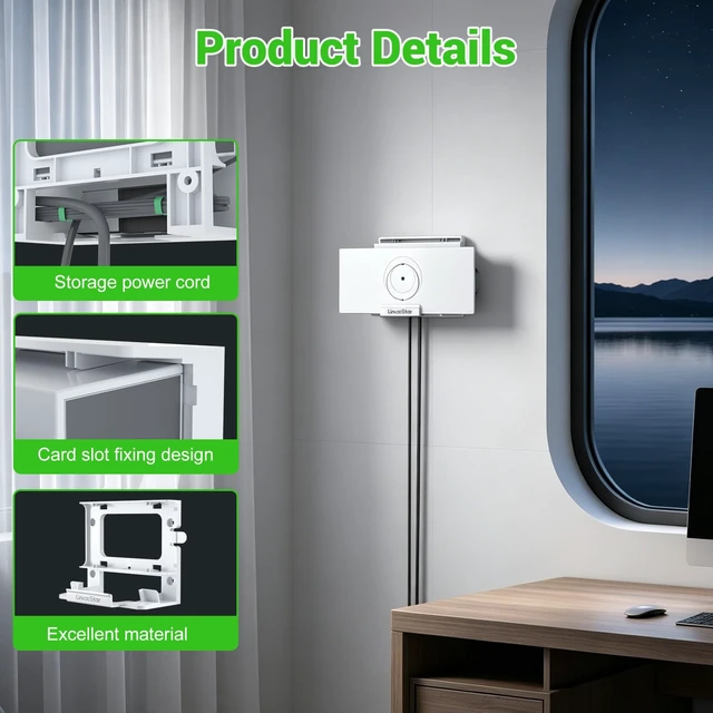 Alt view image 2 of 7 - for Starlink Gen 3/4X Router Wall Mount,2 in 1 for Starlink V3/4X Standard Mesh Router&Power Supply Accessories Mounting Kit Modem Bracket,Space-Saving,Easy Install Home RV Office Boat