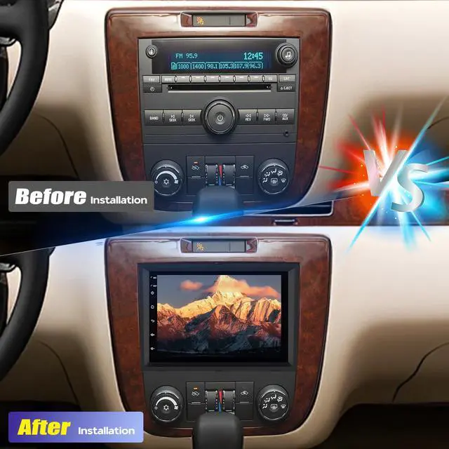 Alt view image 6 of 7 - Double Din Car Stereo Upgrade Radio for Chevrolet Impala 2006-2012 | Android 14 10.1" Touchscreen with Wireless Carplay Android Auto GPS WiFi Bluetooth RDS DSP SWC Mirrorlink Mic Backup Camera