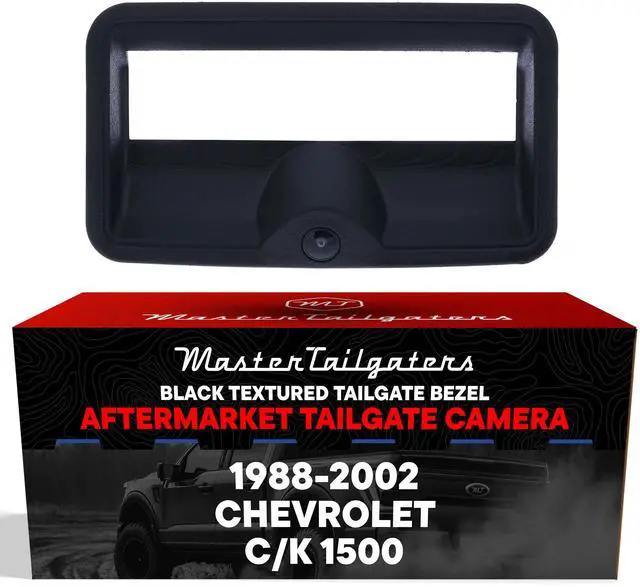 Main image of Black Tailgate Bezel with Backup Camera Replacement for Chevrolet C/K 1500 (1988-2002) | IP68 Waterproof | Parking Grid Lines Available | Easy to Install