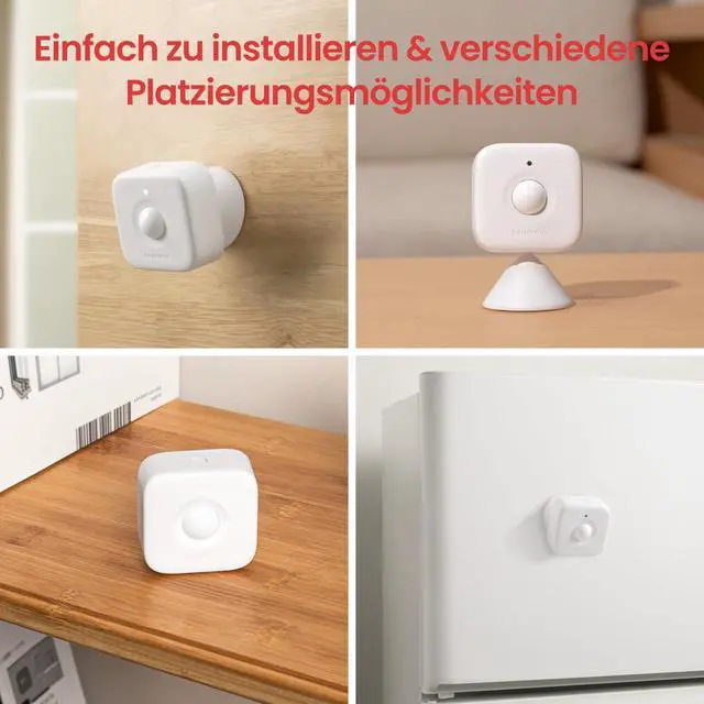 Alt view image 3 of 7 - Smart Motion Door Sensor - Wireless Home Security System, PIR Motion Detector Alert, Add Hub to Make it Compatible with Alexa