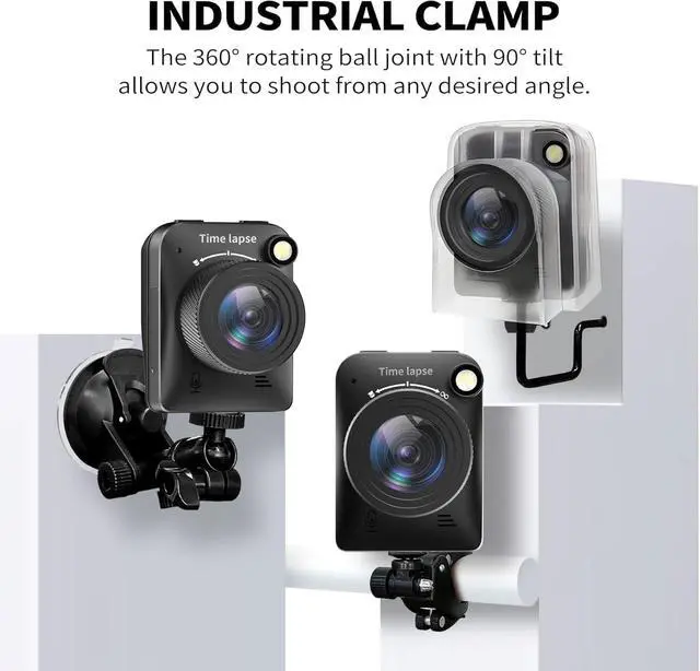 Alt view image 5 of 7 - 2026 Upgraded 4K Time Lapse Camera Outdoor Construction Plant Weather Life, Manual Focus, IP66 Waterproof, 6 Month Battery Life, 32GB TF Card Included
