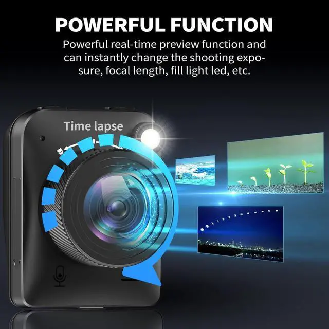 Alt view image 4 of 7 - 2026 Upgraded 4K Time Lapse Camera Outdoor Construction Plant Weather Life, Manual Focus, IP66 Waterproof, 6 Month Battery Life, 32GB TF Card Included