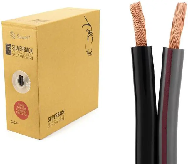 Main image of Silverback Speaker Wire, 200 ft, 10 AWG Pure Copper, High Strand | 259 Strand, Oxygen Free Copper, OFC, Pull Box, SW-30012-200