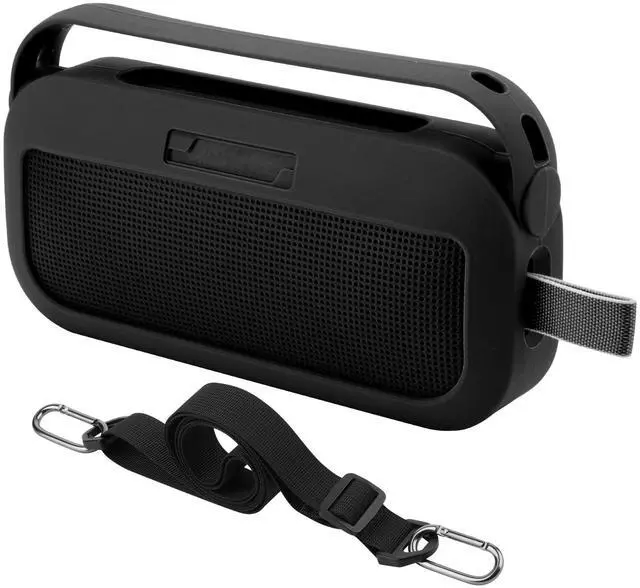 Main image of Silicone Case Cover for Bose SoundLink Flex 2nd Gen Portable Speaker with Handle Anti-dust Plug Travel Carrying Pouch for Bose SoundLink 2(Black)
