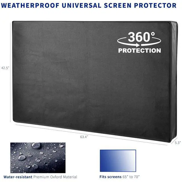 Alt view image 2 of 7 - Flat Screen TV Cover for 65 to 70 in Screens, COVER-FD65 | Designed for s Electric Ceiling Mount MOUNT-E-FD70, Protector, Outdoor, Weatherproof, Water Resistant