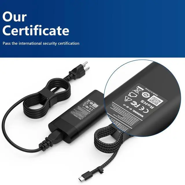Alt view image 5 of 7 - 100W USB C Charger Fit for HP EliteBook 800/1040/G1i/G1a x360 Series | Envy 17-cw 17-da x360, ZBook Firefly 14/16 G11, Spectre Fold 17 x360 16-aa, Pavilion Plus 14 14-ew, TPN-LA31 Power Supply