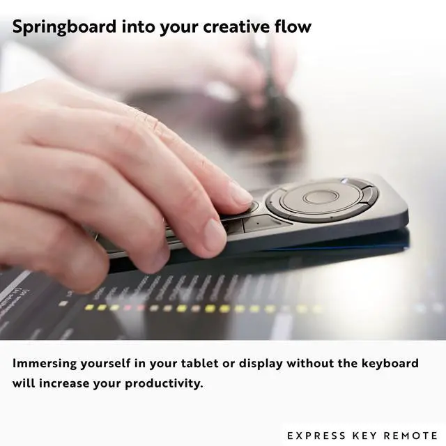 Alt view image 3 of 7 - ExpressKey Remote for Cintiq & Intuos Pro | 17 customizable buttons designed for efficiency when creating on displays that don't come with shortcut keys