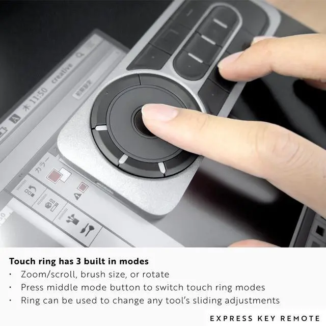 Alt view image 6 of 7 - ExpressKey Remote for Cintiq & Intuos Pro | 17 customizable buttons designed for efficiency when creating on displays that don't come with shortcut keys