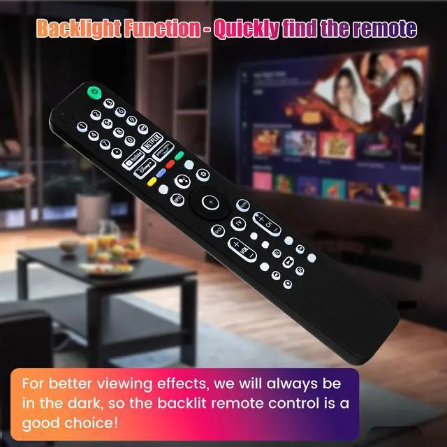 Alt view image 5 of 7 - Backlit RMF-TX520U Remote for Sony Smart TVs with Voice Control | replacement remote for Sony 2019-2023 XBR, KD and XR series, X80J, X85J, X90J and A80J models, backlit keys