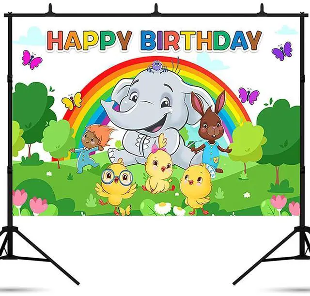 Main image of Yellow Chickies Birthday Party Backdrop Photo Background Banner Birthday Party Decorations Banner Canticos Theme Photography Backdrop