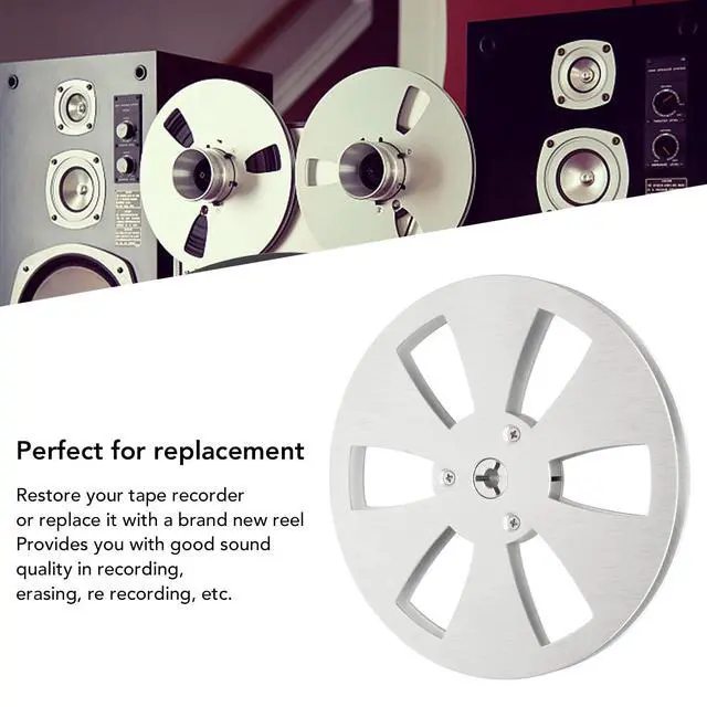 Alt view image 2 of 7 - 1/4 7 Inch Empty Reel for Reel to Reel Tape Recorder for Open Reel Sound Deck, Aluminum Alloy Recording Takeup Reel with 6 Hole, Replacement Opening Machine Part