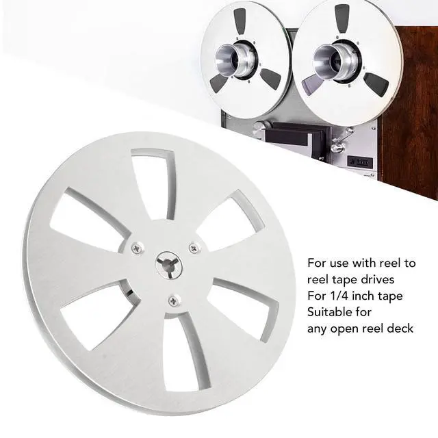 Alt view image 4 of 7 - 1/4 7 Inch Empty Reel for Reel to Reel Tape Recorder for Open Reel Sound Deck, Aluminum Alloy Recording Takeup Reel with 6 Hole, Replacement Opening Machine Part