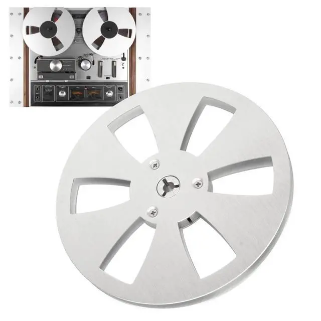 Alt view image 5 of 7 - 1/4 7 Inch Empty Reel for Reel to Reel Tape Recorder for Open Reel Sound Deck, Aluminum Alloy Recording Takeup Reel with 6 Hole, Replacement Opening Machine Part