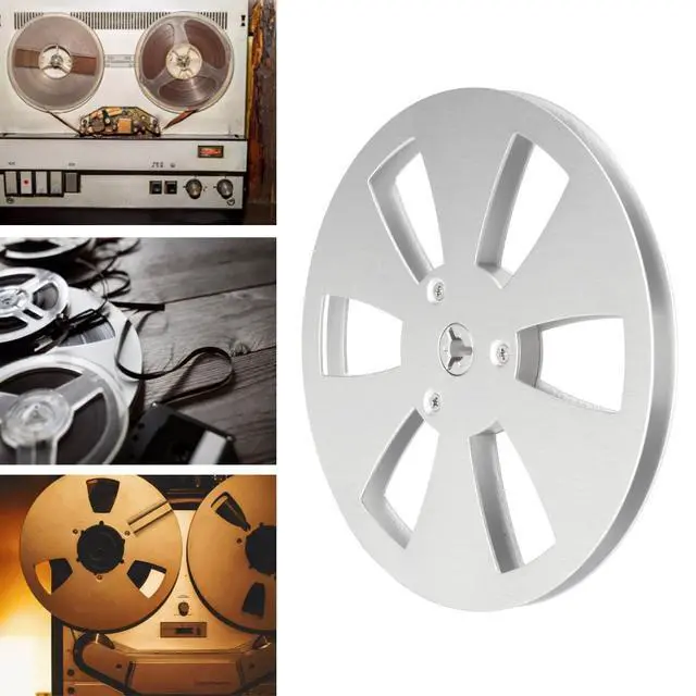Alt view image 6 of 7 - 1/4 7 Inch Empty Reel for Reel to Reel Tape Recorder for Open Reel Sound Deck, Aluminum Alloy Recording Takeup Reel with 6 Hole, Replacement Opening Machine Part