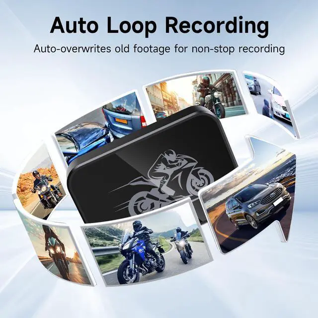 Alt view image 6 of 7 - Motorcycle Dash Cam, 2K Single Lens Ultra HD Front Camera | IP67 Waterproof, Loop Recording, 24H Parking Monitor, Wide Angle, Night Vision, App Control, Max Support 128GB