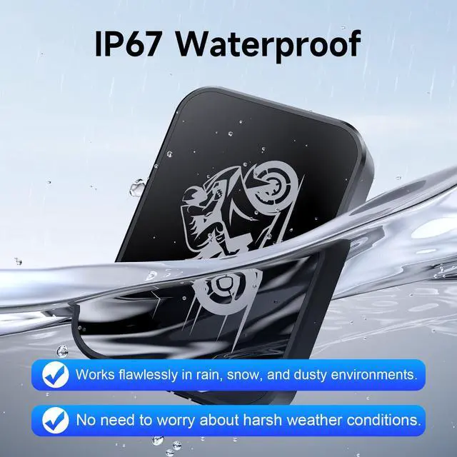 Alt view image 7 of 7 - Motorcycle Dash Cam, 2K Single Lens Ultra HD Front Camera | IP67 Waterproof, Loop Recording, 24H Parking Monitor, Wide Angle, Night Vision, App Control, Max Support 128GB