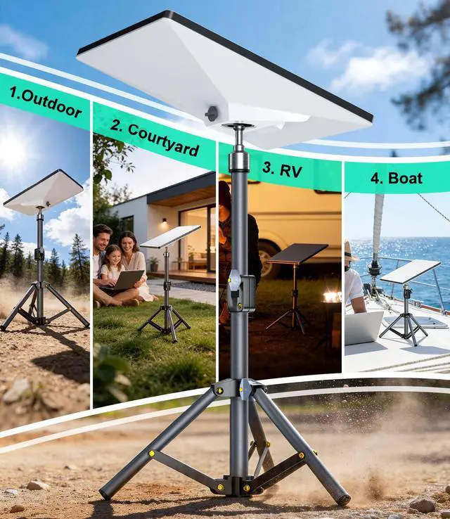 Alt view image 7 of 7 - for Starlink Mini Tripod Mount with Adapter for All Starlink Mini Dish | Adjustable Height and 360° Tilt, With Pipe Adapter, Portable Starlink Mini Tripod Stand for RV, Camping, Outdoor Use