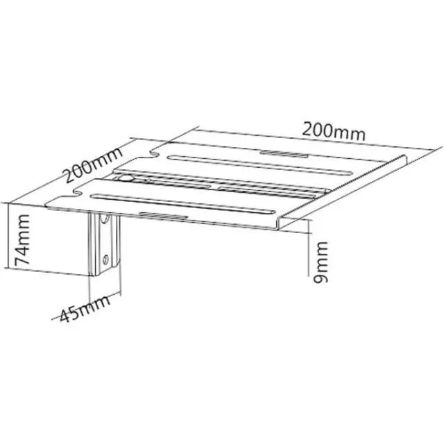 Alt view image 2 of 6 - MountPlus DVD-31 Dual-Use DVD Shelf Mount for DVD Players, AV Receivers, Cable Boxes, DSLR Camera, Speakers and Audio or Video Equipment (On the Wall Or Back of TV)