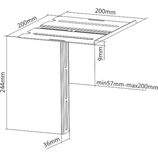Alt view image 5 of 6 - MountPlus DVD-31 Dual-Use DVD Shelf Mount for DVD Players, AV Receivers, Cable Boxes, DSLR Camera, Speakers and Audio or Video Equipment (On the Wall Or Back of TV)
