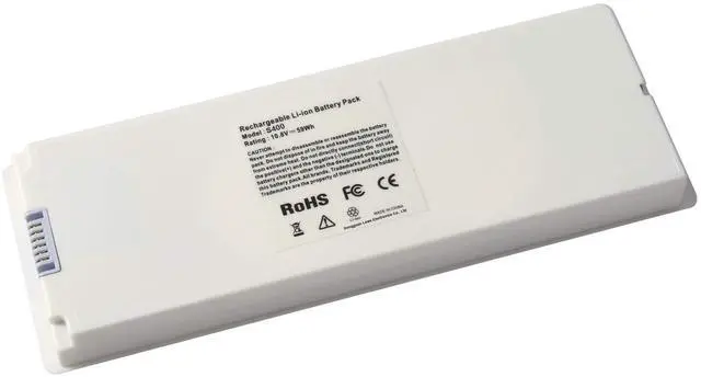Main image of 59Wh 10.8V A1185 Laptop Battery Replacement for Apple MacBook 13 A1181 MA561 MA254 MA255 MB402 MB061 MB062 (Mid/Late 2006, Mid/Late 2007, Early/Late 2008, Early/Mid 2009)