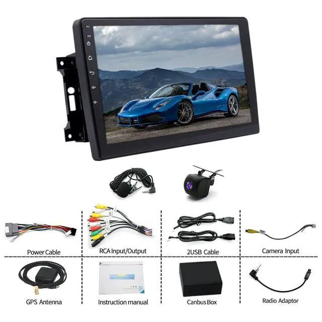 Alt view image 6 of 7 - 2+32G Double Din Car Stereo for Jeep Grand Cherokee 2011-2013, 10" Touchscreen Radio Upgrade for Grand Cherokee Head Unit Android Radio with Wireless Carplay Android Auto Backup Camera FM/RDS DSP