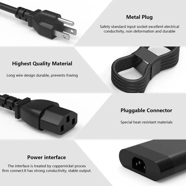 Alt view image 3 of 6 - 280W AC Charger Compatible with HP OMEN ZBook Laptop Power Supply | Compatible with HP ZBook Power/Studio/Fury, OMEN 16 15 17 Max 16c 16ae 16ap 16-xf 16-ak 16-n, HyperX OMEN 15-ga0762nr
