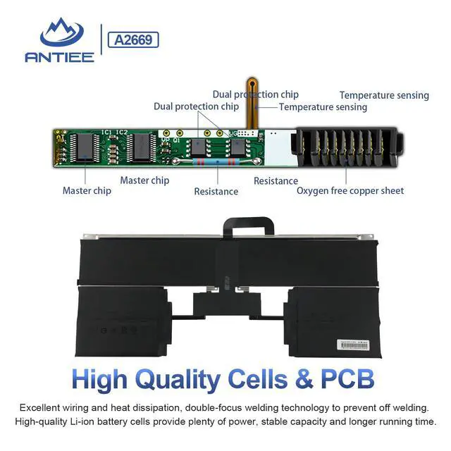 Alt view image 3 of 7 - A2669 A2681 Laptop Battery Replacement for MacBook AIR 13" M2 2022 52.6Wh | A2681 661-26150 MLY33LL/A MLY43LL/A MLY13LL/A MLY23LL/A MLXX3LL/A MLXW3LL/A MLXY3LL/A MLY03LL/A Series Notebook 11.54V