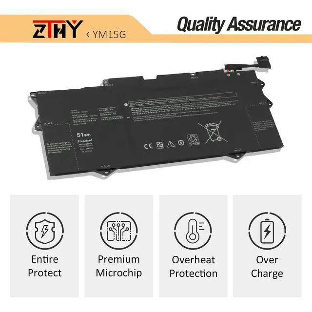 Alt view image 5 of 7 - YM15G Battery Replacement for Dell XPS 13 9315 Series Laptop 51Wh 11.55V | 9315-P1708LTW 9315-D1705S 9315-C0NNP 9315-WP01KR G9FHC 0G9FHC W6D4H 0W6D4H 31CP4/78/90 4191mAh 3-Cell (Not for 9315 2-in-1)