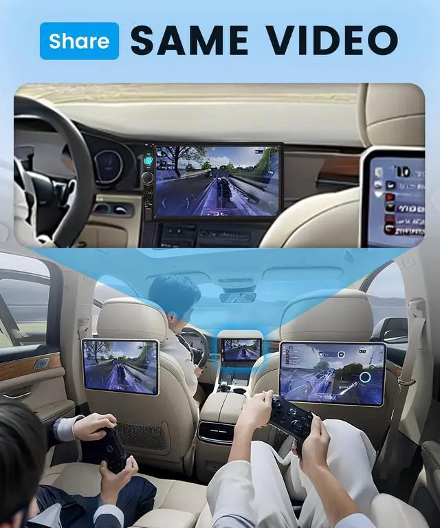 Alt view image 4 of 7 - 7 Inch Single Din Wireless CarPlay Touchscreen Car Stereo, 1 Din Car Radio with Wireless Android Auto Yo-u-Tu-be Video Bluetooth FM Radio SWC EQ Mirror Link Car Player Rear View Camera