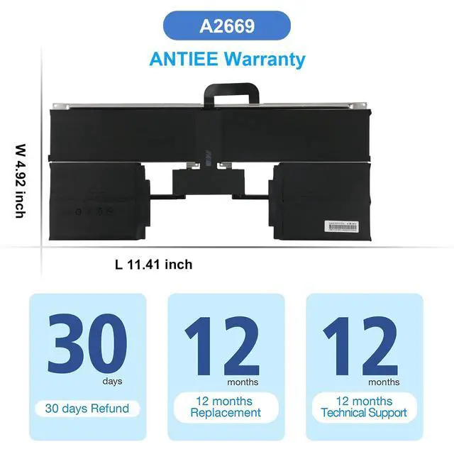Alt view image 7 of 7 - A2669 A2681 Laptop Battery Replacement for MacBook AIR 13" M2 2022 52.6Wh | A2681 661-26150 MLY33LL/A MLY43LL/A MLY13LL/A MLY23LL/A MLXX3LL/A MLXW3LL/A MLXY3LL/A MLY03LL/A Series Notebook 11.54V