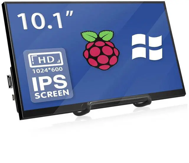 Main image of 10.1 Inch Raspberry Pi Screen 1024x600 HDMI Monitor IPS Screen Display Secondary Monitor Extend Monitor for Raspberry Pi 5/4/3/2/Zero/B/B+ Win11/10/8/7, (Non-Touch), Driver Free