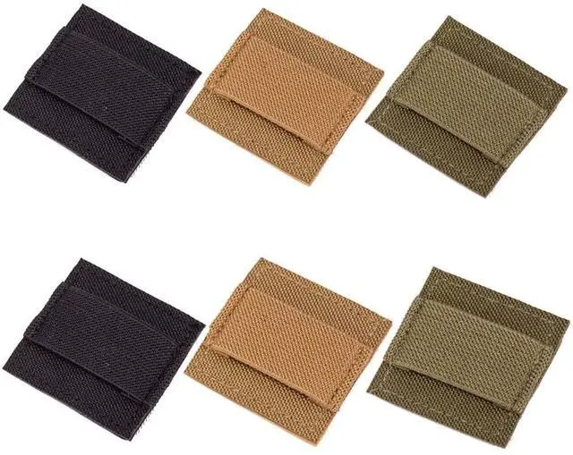 Main image of 6 Packs Tactical Headphone Cable Storage Board Fastening Cable Ties Strap for Helmet Headset Walkie-Talkie Wire Hook and Loop Sticker(Black,Gren,Tan)