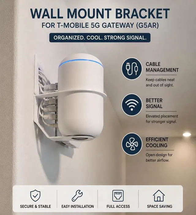 Alt view image 3 of 7 - Metal Wall Mount Compatible with Ubiquiti UniFi Dream Machine UDR7 & UDM-US | Heavy-Duty Router Bracket with Ventilated Design and Easy Cable Access