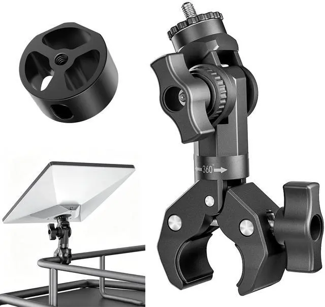 Main image of Starlink Mini Mount 2025/2026, Adjustable Clamp Mount for RV, Yacht, Camper | Includes Aluminum Alloy Mini Pipe Adapter, Adjustable Angle, 5-Minute Installation, Starlink Mini Accessories for Outdoors