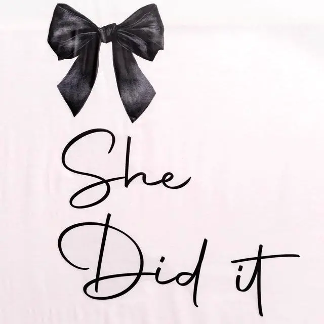 Alt view image 3 of 7 - She Did It Decal | Graduation Party Decor Supplies,She Believed She Could So She Did Sign Party Decal,Congrats Grad Class of 2026 Party Supplies