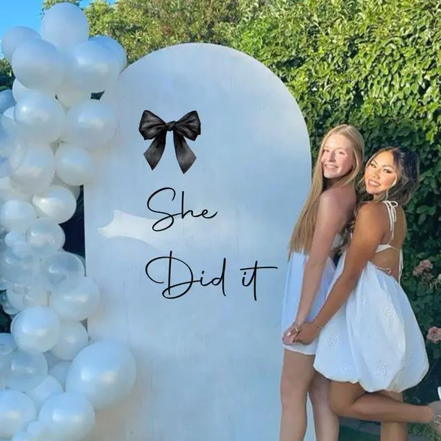 Alt view image 5 of 7 - She Did It Decal | Graduation Party Decor Supplies,She Believed She Could So She Did Sign Party Decal,Congrats Grad Class of 2026 Party Supplies