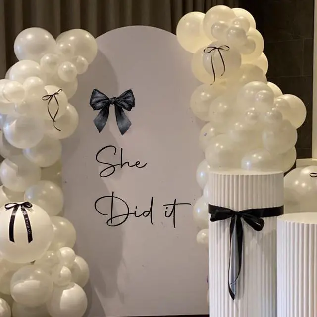Alt view image 6 of 7 - She Did It Decal | Graduation Party Decor Supplies,She Believed She Could So She Did Sign Party Decal,Congrats Grad Class of 2026 Party Supplies