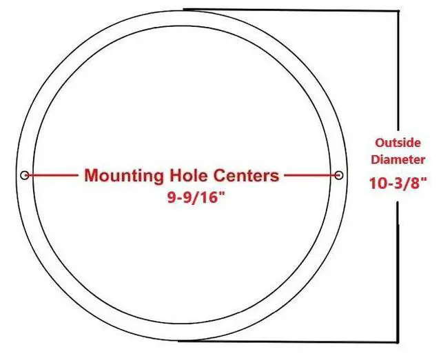 Alt view image 2 of 7 - RH-4002-10-2-A White Universal Surface Mount 10" Speaker Covers, Pair