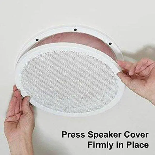 Alt view image 5 of 7 - RH-4002-10-2-A White Universal Surface Mount 10" Speaker Covers, Pair