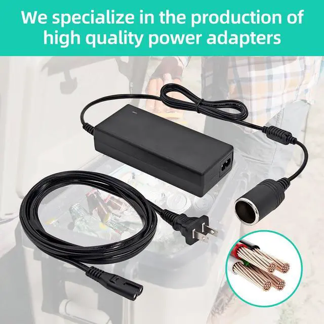 Alt view image 3 of 6 - 12V Power Adapter Cord for Igloo Iceless Thermoelectric Coolers, Compatible with Igloo Iceless Kool Mate Cool Chill Thermolectric Coolers,12V DC Converter Supply Charger Cord