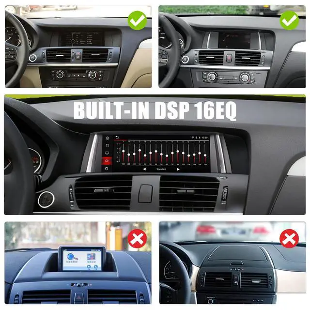 Alt view image 7 of 7 - Fast Boot Linux Car Stereo Compatible with BMW X3 X4 Series F25 F26 (2011-2013) CIC iDrive Upgrade |Bluetooth/Wireless CarPlay/Android Auto | Retains OEM Controls