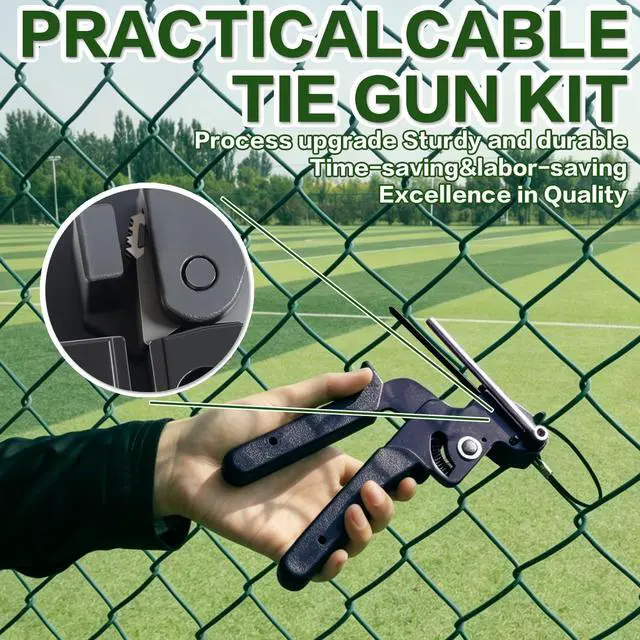 Alt view image 2 of 7 - Metal Zip Ties Gun Kit, with 300pcs Uv Resistant Metal Zip, Heavy Duty Adjustable Fastening Cutting Tie Tool Setsfor Chainlink Fence,Exhaust Pipe, Chicken Coop, Farm Use