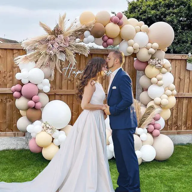 Alt view image 6 of 7 - Metal Round Backdrop Stand Balloon Arch Kit - 6.5ft(2m) Golden Circle Backdrop Stand for Birthday Party Wedding Graduation Photo Background Garden Plants Climbing Vines Decoration