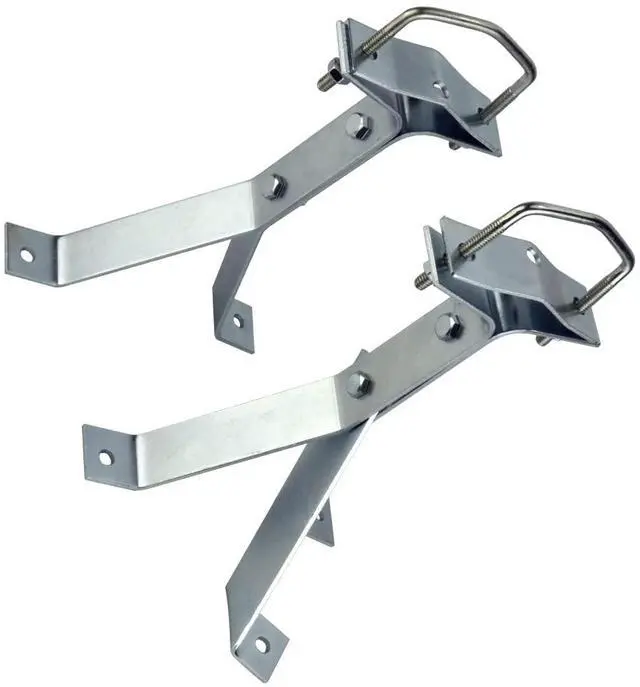 Main image of 8 Heavy-Duty Wall Mount Pair for TV Antenna Mast with (2) Brackets with Lag Bolts